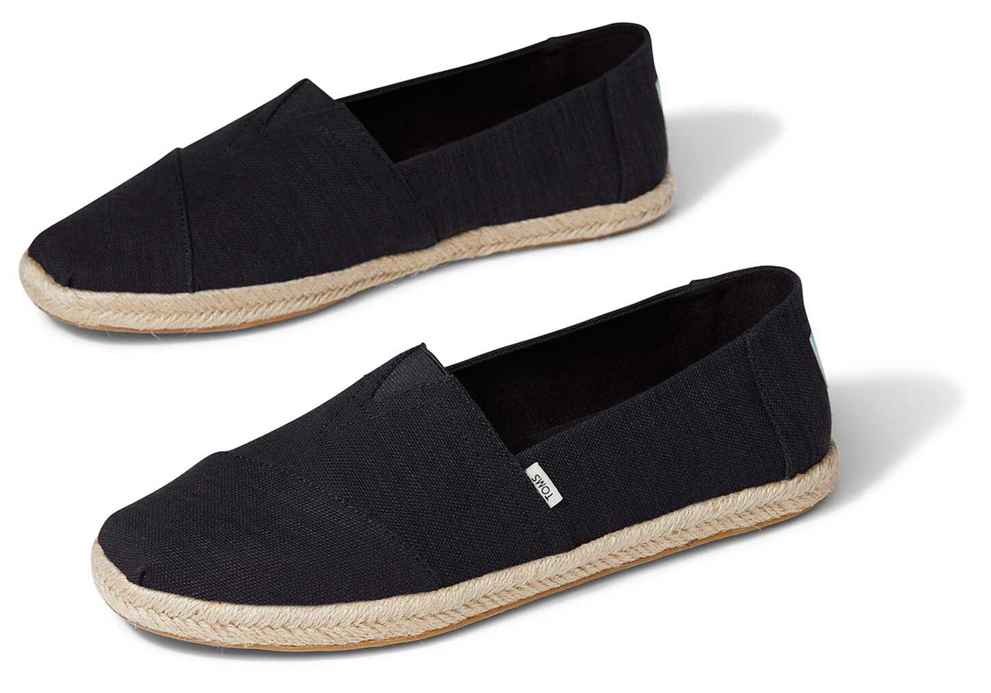 Toms Alpargata Rope Espadrille Black - Mens - 58926-GWJT